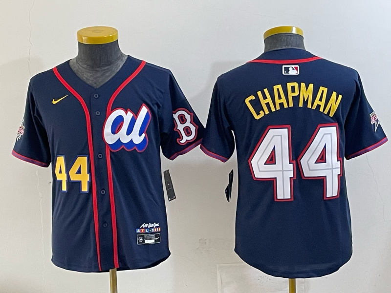 Youth Boston Red Sox #44 Chapman Drak Blue All star 2025 Nike MLB Jersey 005
